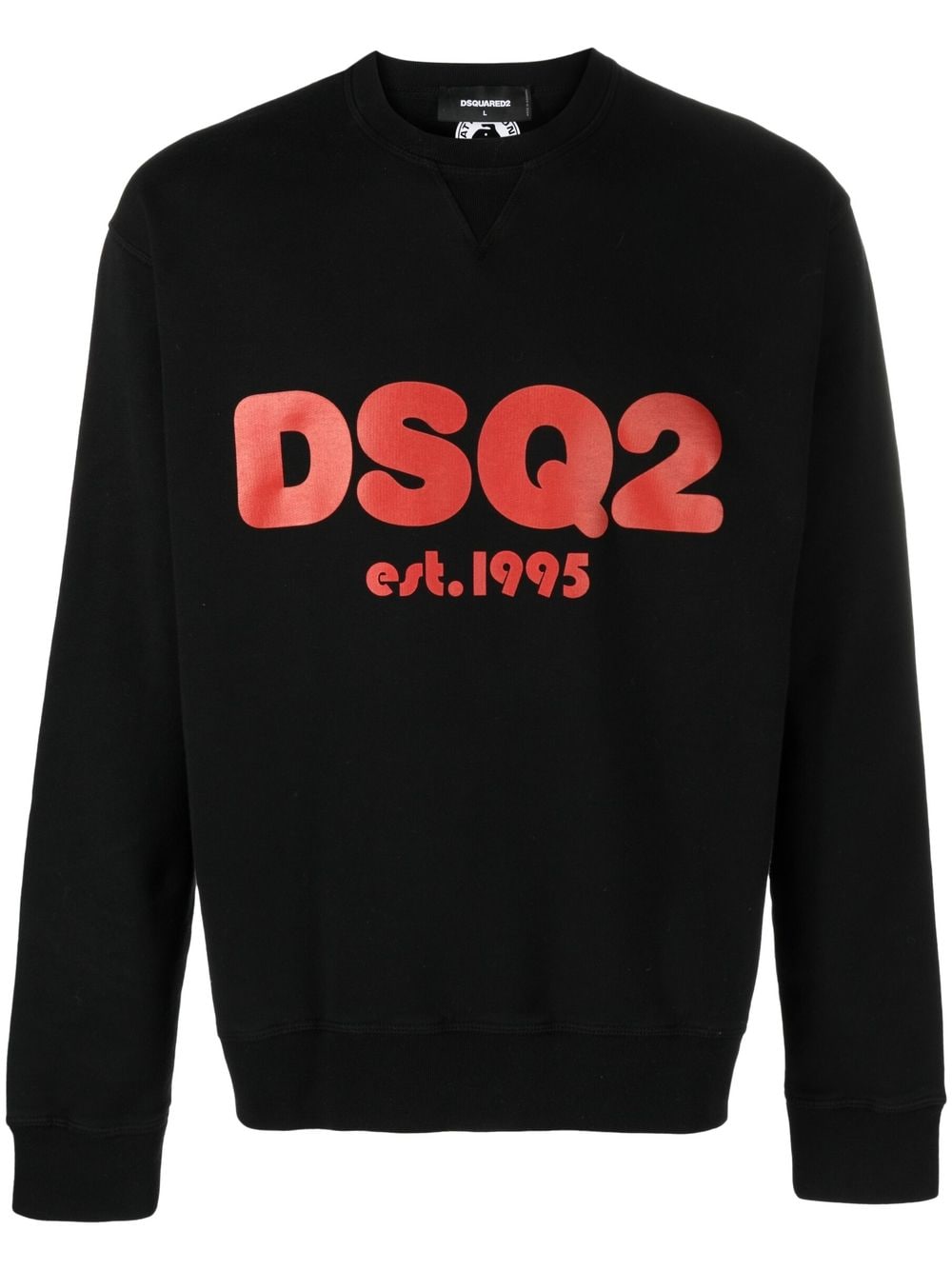 Dsquared2 logo-print cotton sweatshirt - Black von Dsquared2