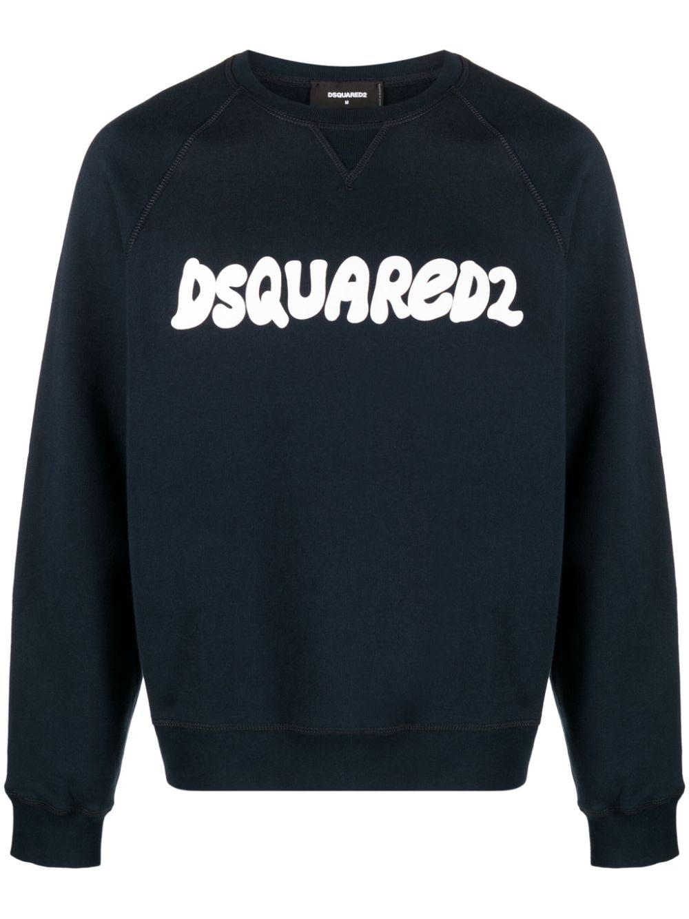 Dsquared2 logo-print cotton sweatshirt - Blue von Dsquared2