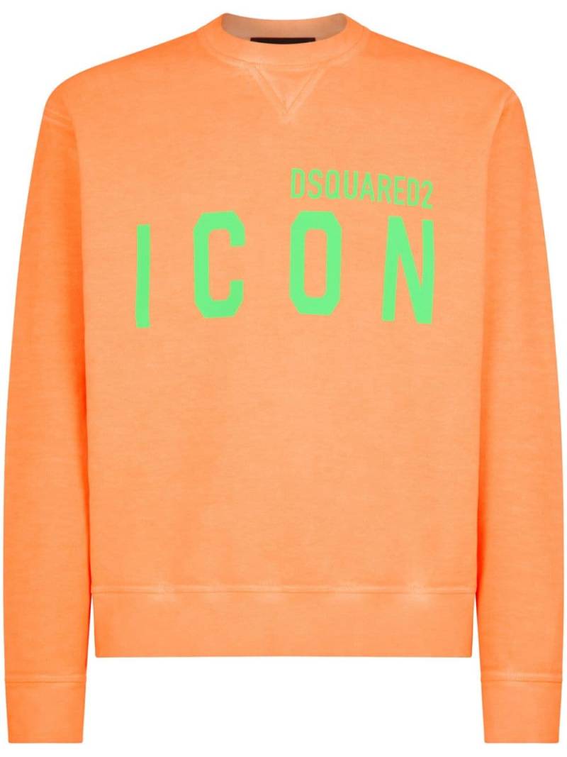 Dsquared2 logo-print cotton sweatshirt - Orange von Dsquared2