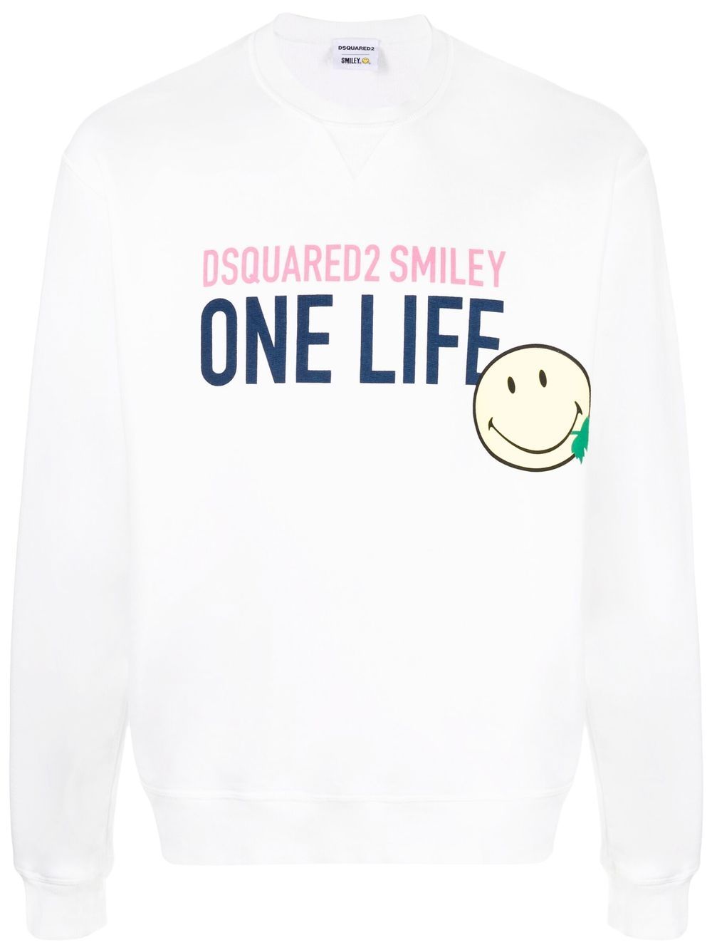 Dsquared2 Smiley organic cotton sweatshirt - White von Dsquared2