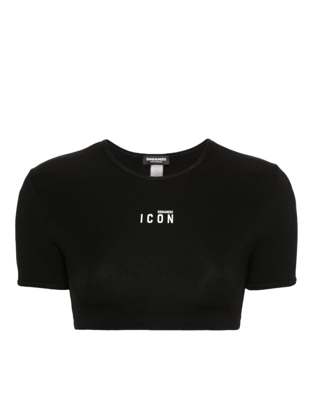 Dsquared2 logo-print cropped T-shirt - Black von Dsquared2