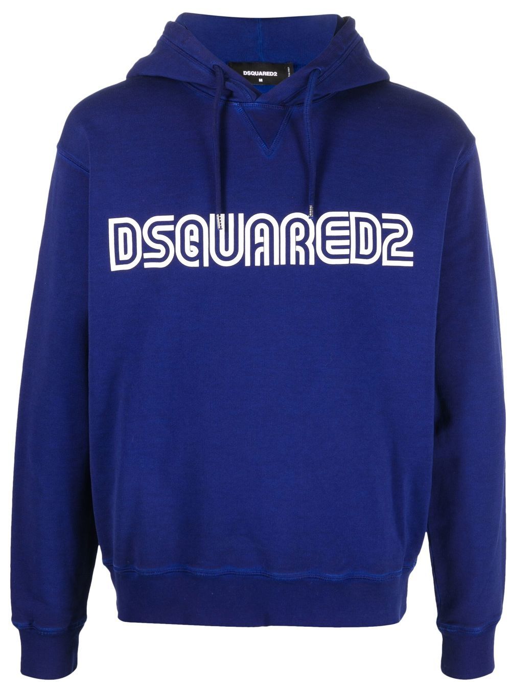 Dsquared2 logo-print detail hoodie - Blue von Dsquared2