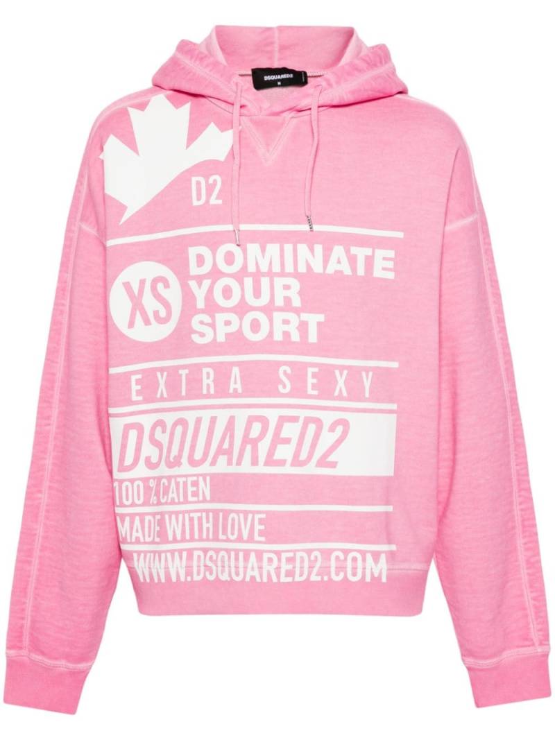 Dsquared2 logo-print hoodie - Pink von Dsquared2