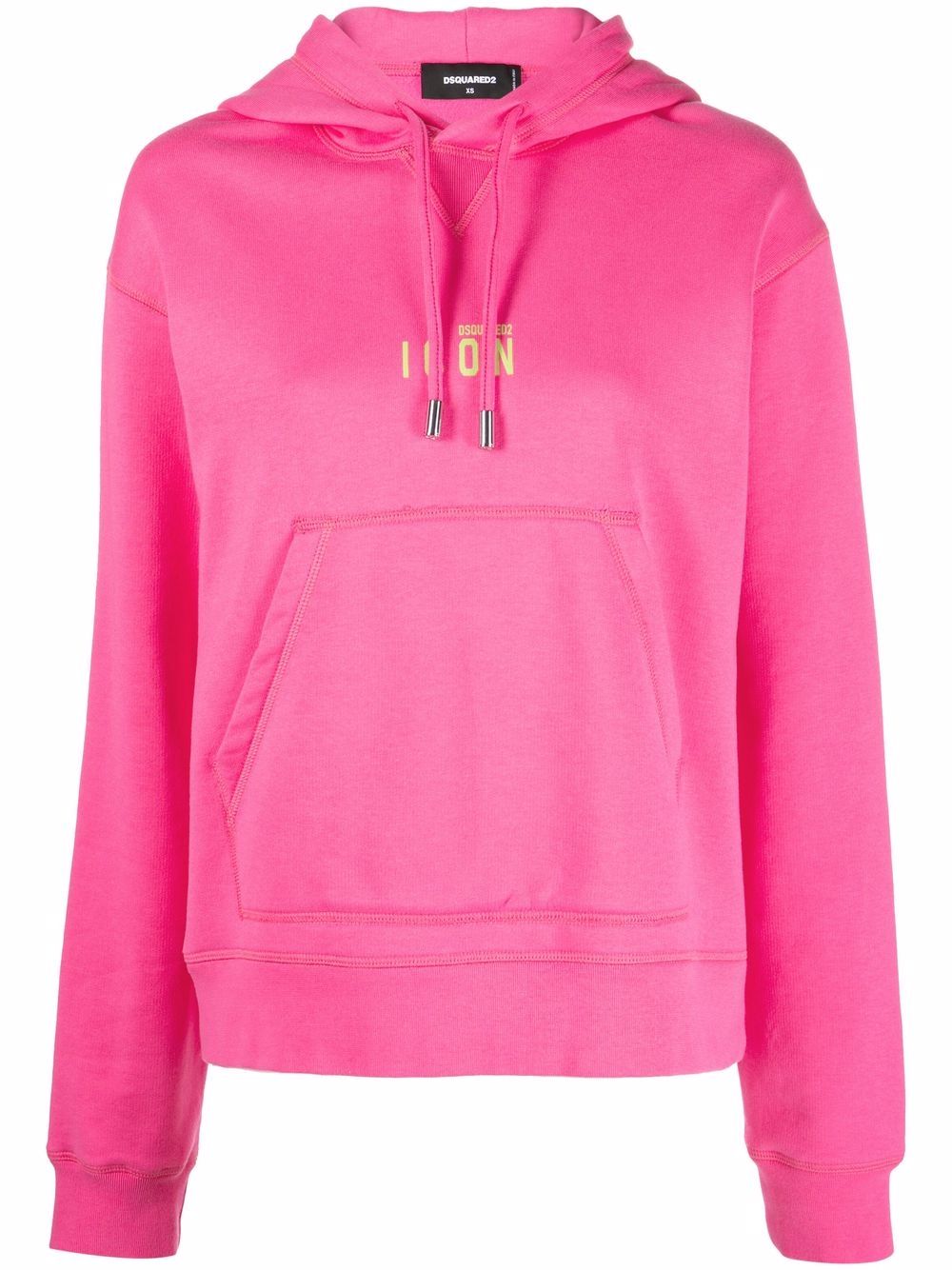 Dsquared2 logo-print long-sleeved hoodie - Pink von Dsquared2