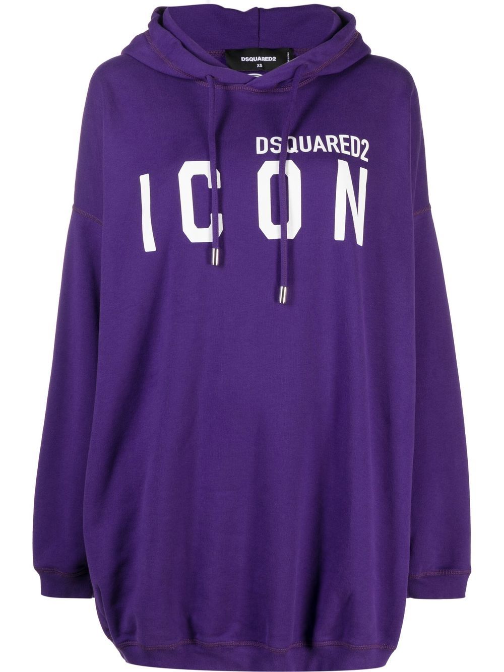 Dsquared2 logo-print oversize hoodie - Purple von Dsquared2