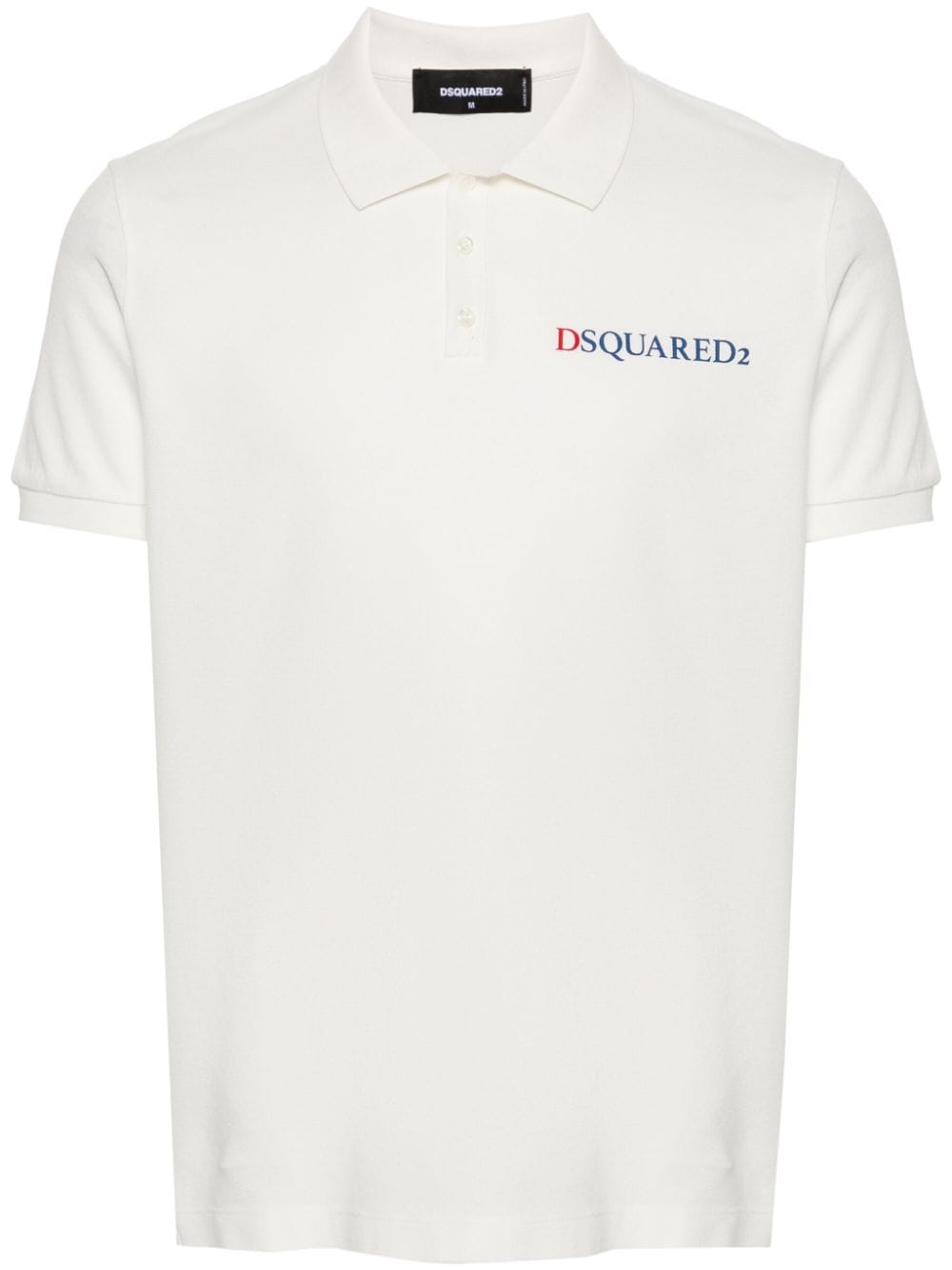 Dsquared2 logo-print piqué polo shirt - White von Dsquared2