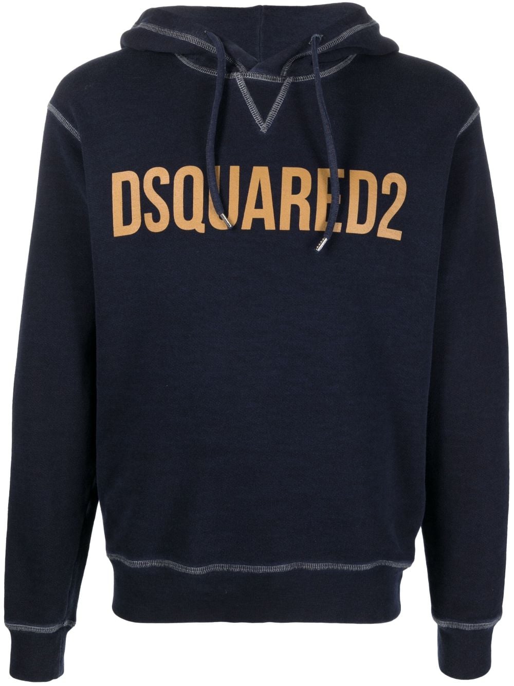 Dsquared2 logo-print pullover hoodie - Blue von Dsquared2