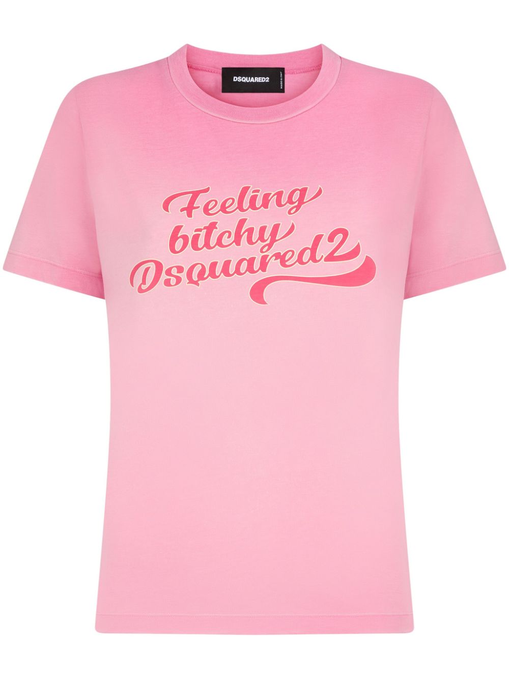 Dsquared2 logo-print round-neck T-shirt - Pink von Dsquared2