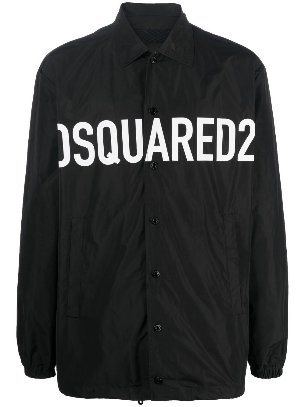 Dsquared2 logo-print shirt jacket - Black von Dsquared2