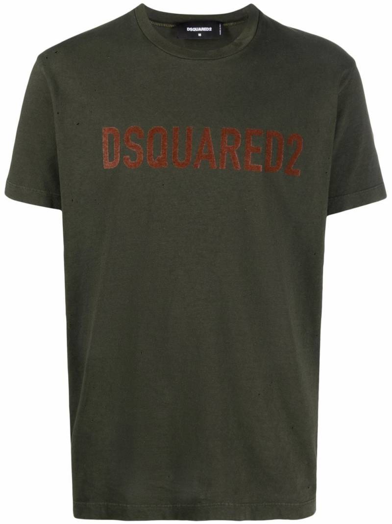 Dsquared2 logo-print short-sleeve T-shirt - Green von Dsquared2