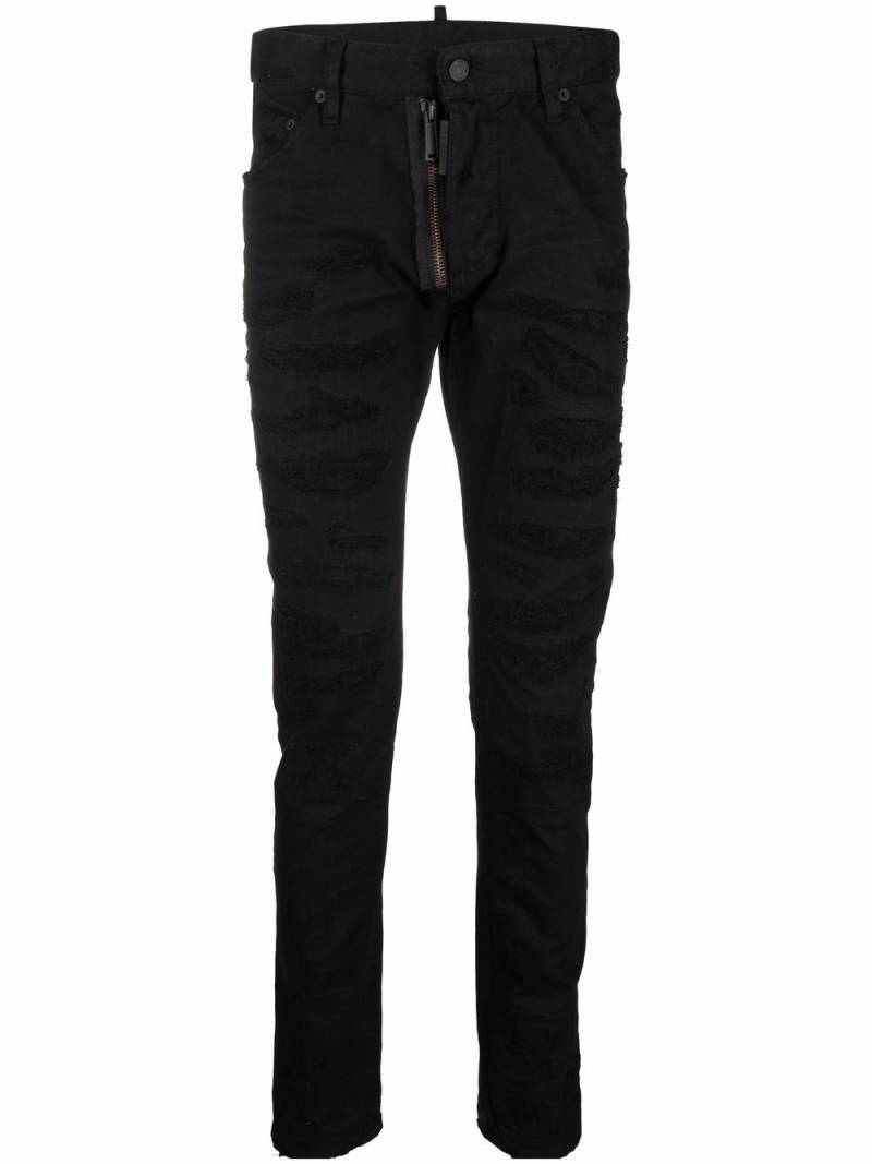 Dsquared2 logo-print skinny jeans - Black von Dsquared2