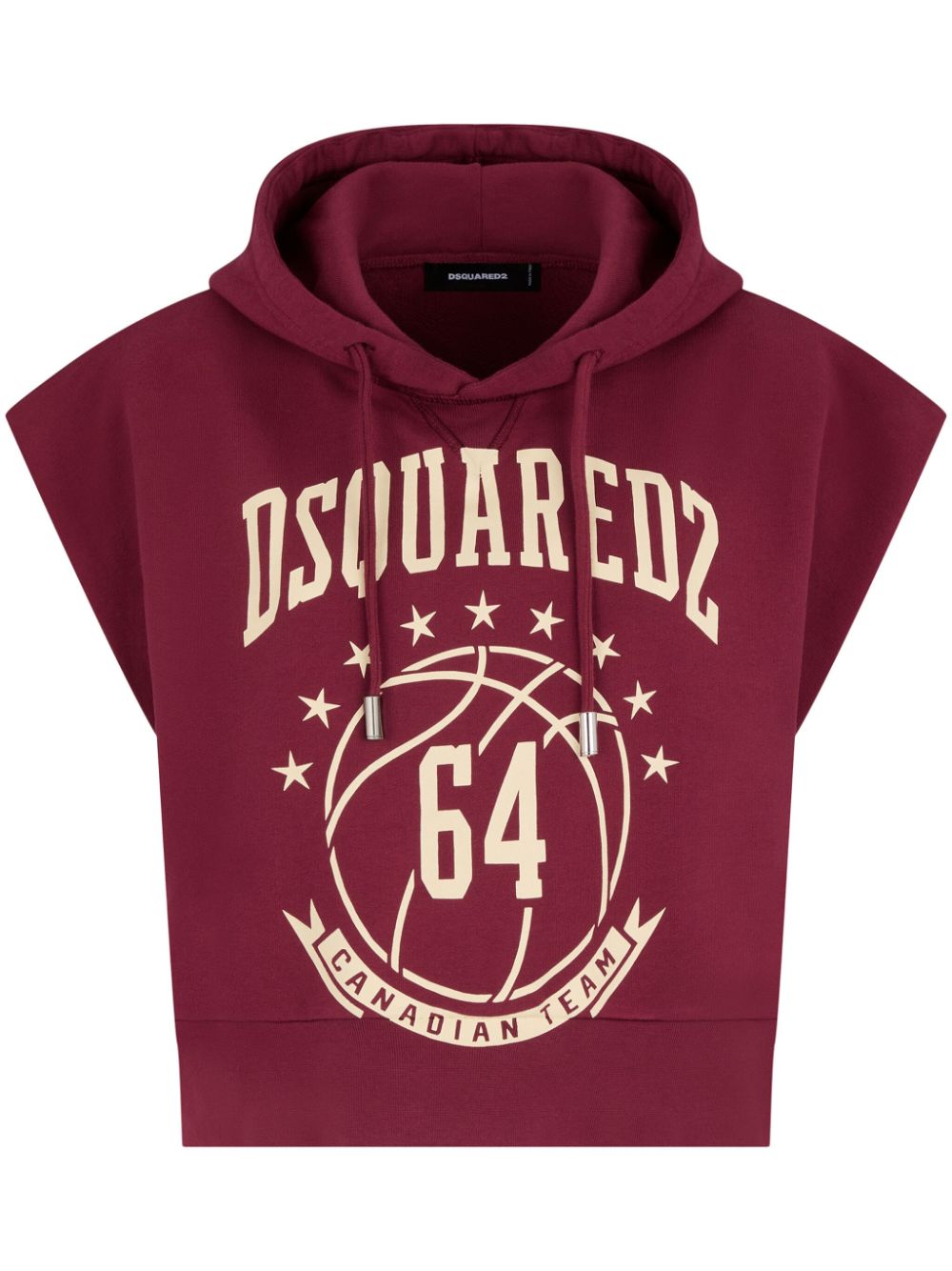 Dsquared2 logo-print sleeveless cotton hoodie von Dsquared2