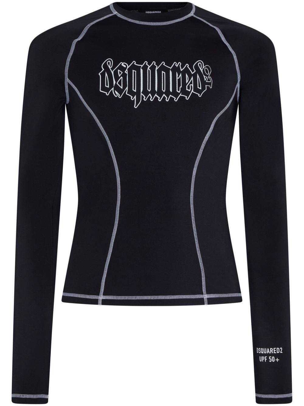 Dsquared2 logo-print stretch-jersey top - Black von Dsquared2