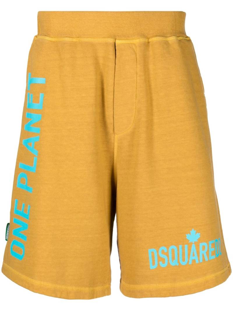 Dsquared2 logo-print track shorts - Orange von Dsquared2