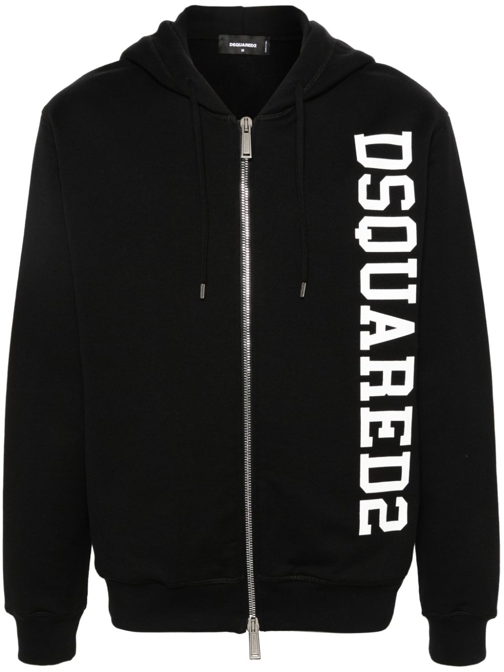 Dsquared2 logo-print zip-up hoodie - Black von Dsquared2