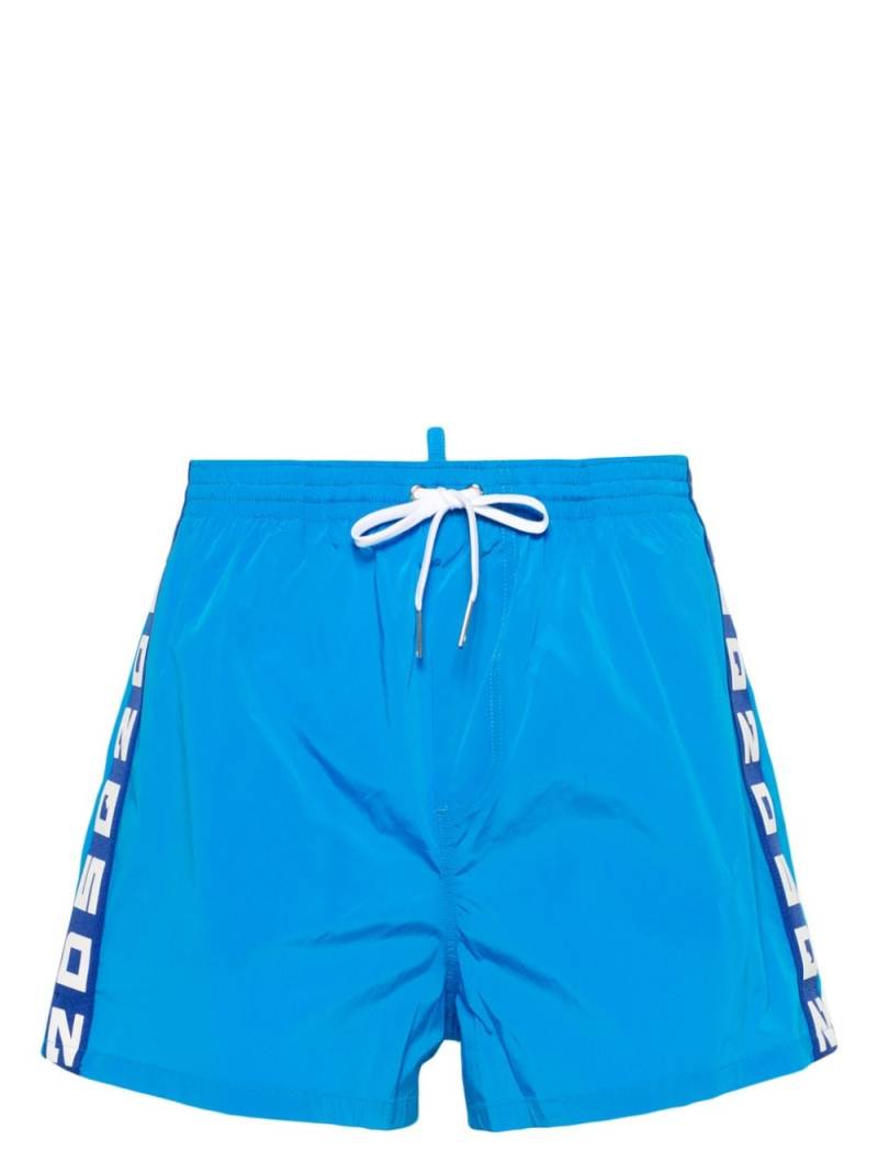 Dsquared2 logo-straps elasticated-waistband swim shorts - Blue von Dsquared2