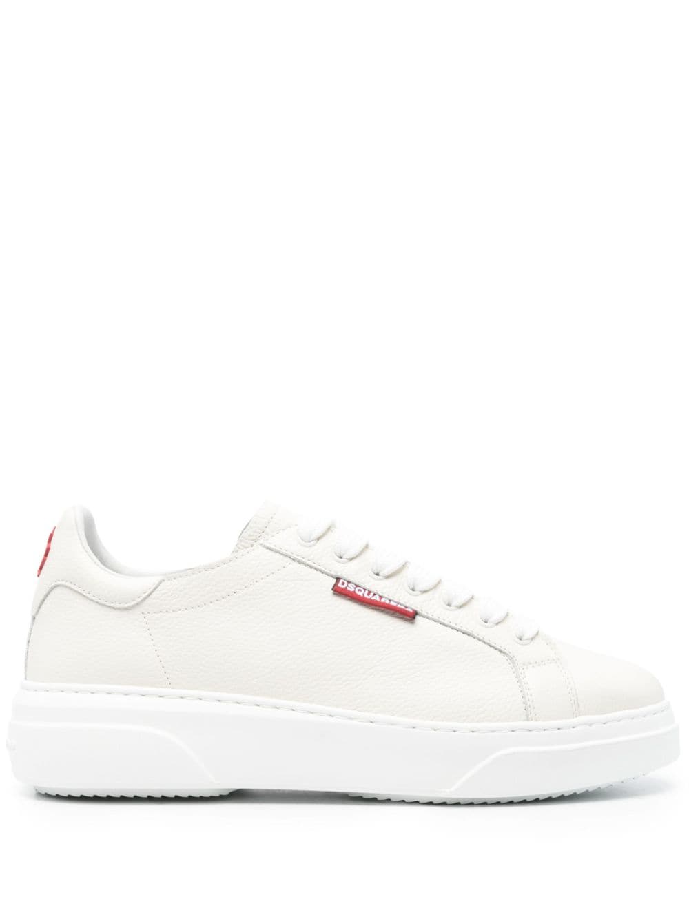 Dsquared2 logo-tag leather sneakers - Neutrals von Dsquared2