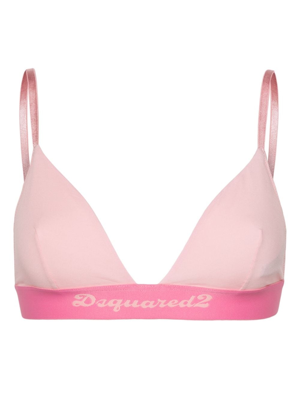 Dsquared2 logo-underband stretch-cotton bra - Pink von Dsquared2