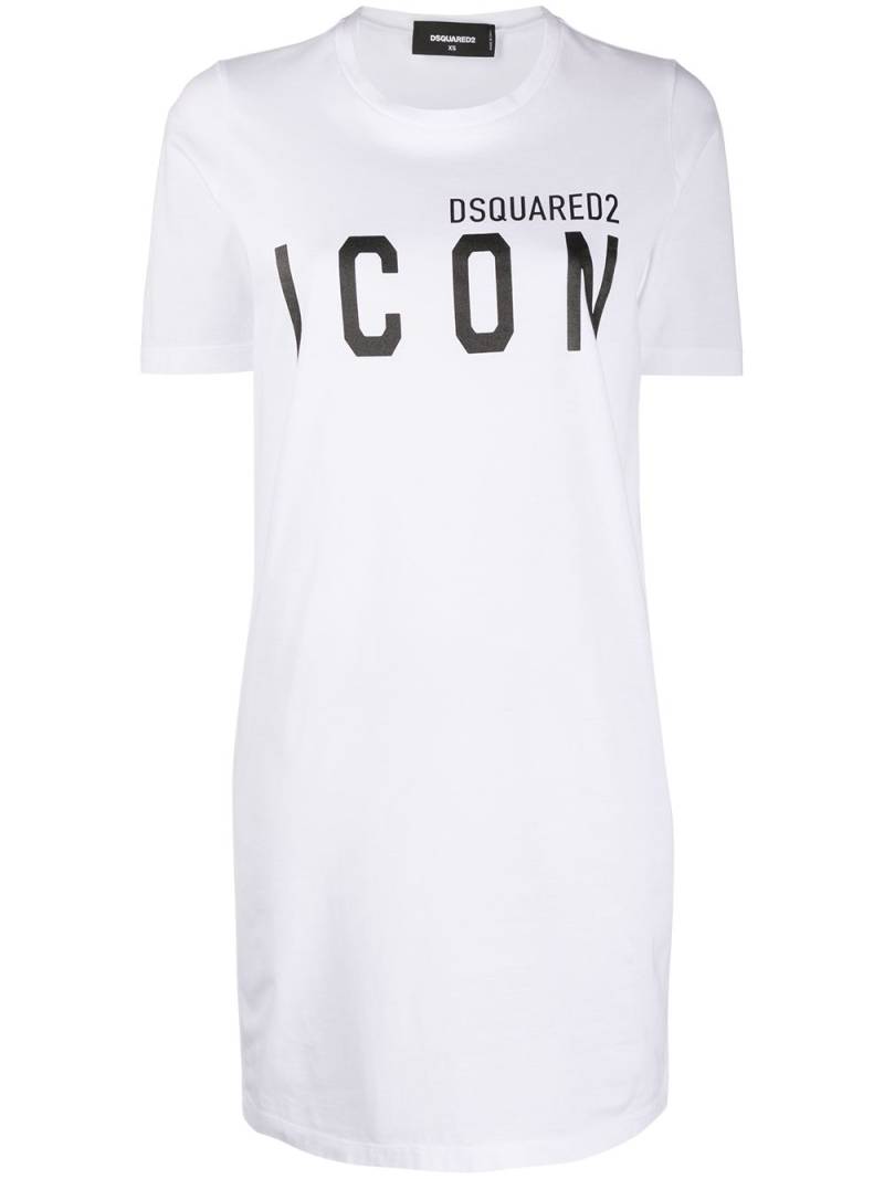 Dsquared2 long-print T-shirt dress - White von Dsquared2