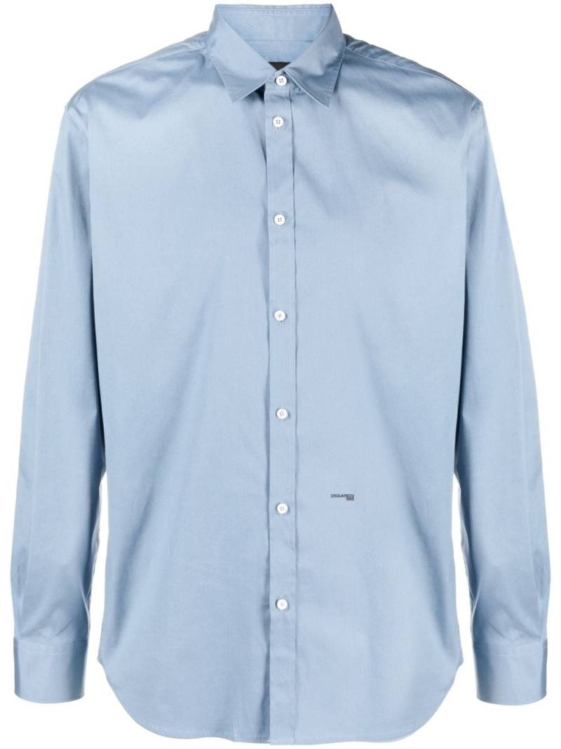 Dsquared2 long-sleeved cotton shirt - Blue von Dsquared2