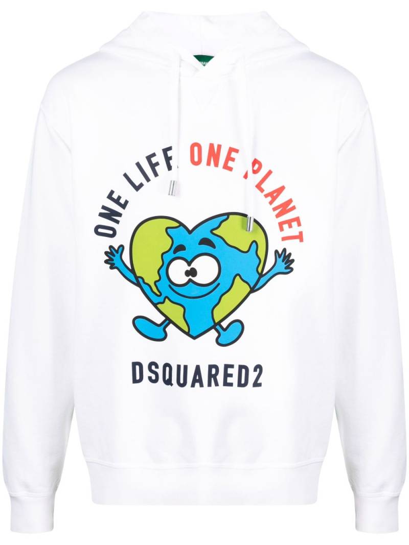 Dsquared2 long sleeves hoodie - White von Dsquared2