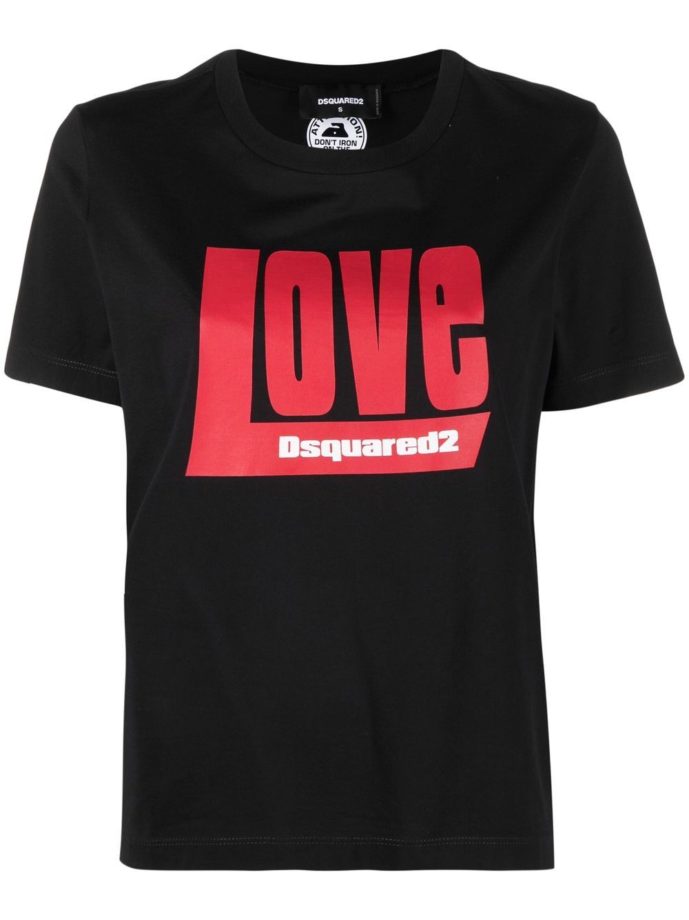 Dsquared2 love print cotton T-shirt - Black von Dsquared2