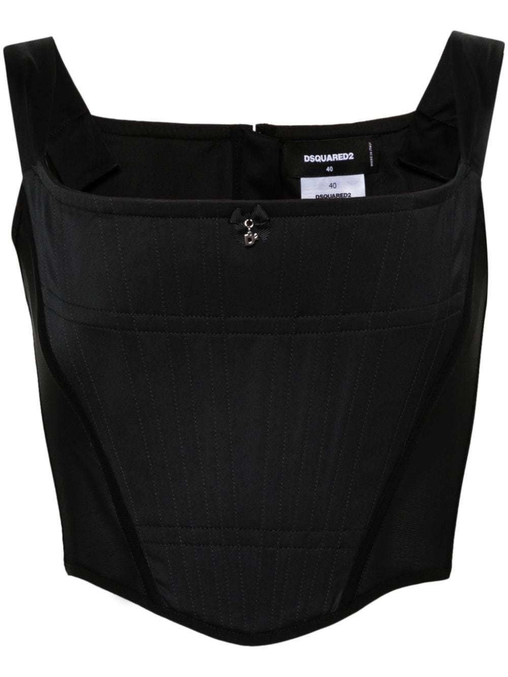 Dsquared2 mesh-panels corset top - Black von Dsquared2