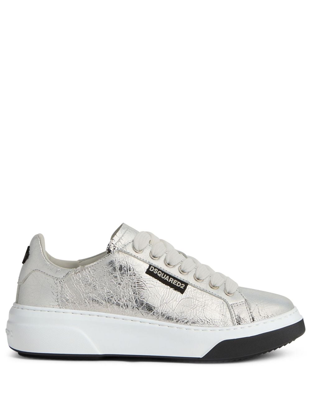 Dsquared2 metallic-finish lace-up sneakers - Silver von Dsquared2