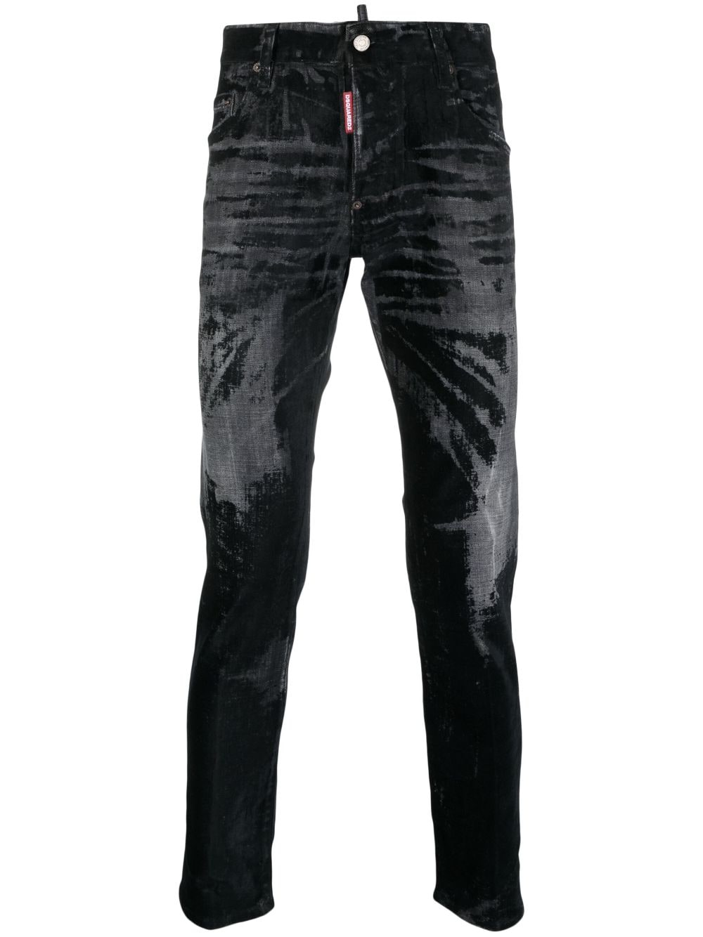 Dsquared2 mid-rise bleached skinny jeans - Black von Dsquared2