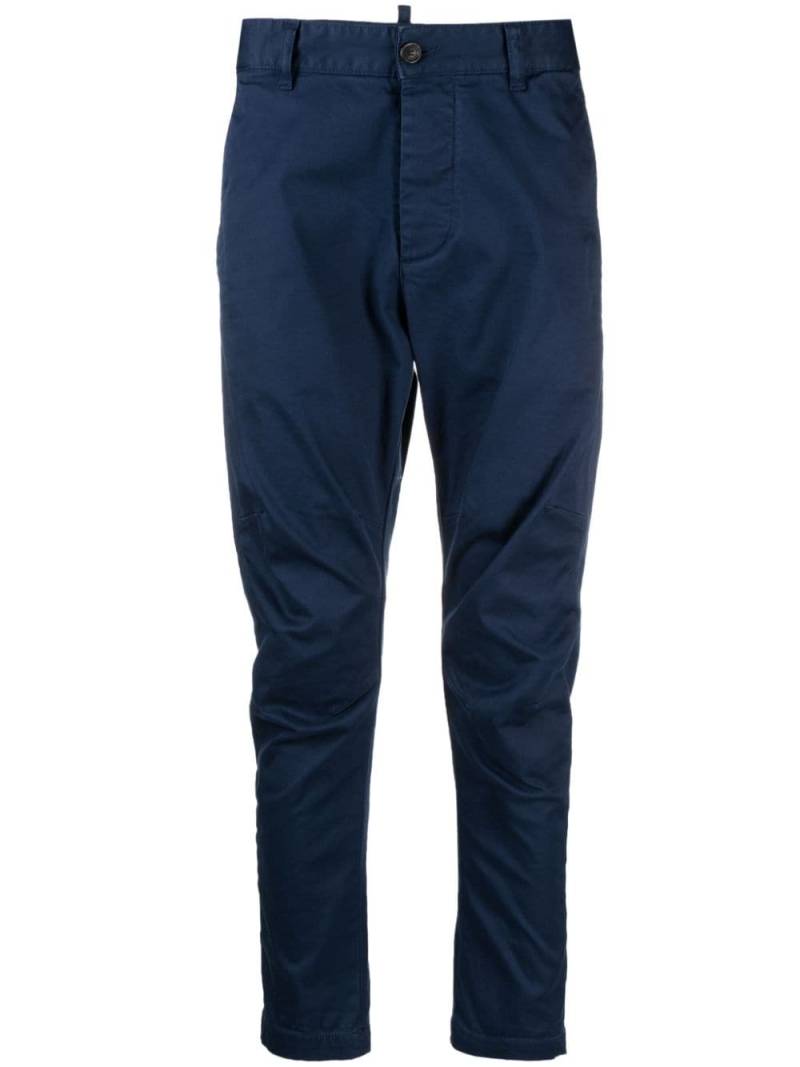 Dsquared2 mid-rise tapered chinos - Blue von Dsquared2
