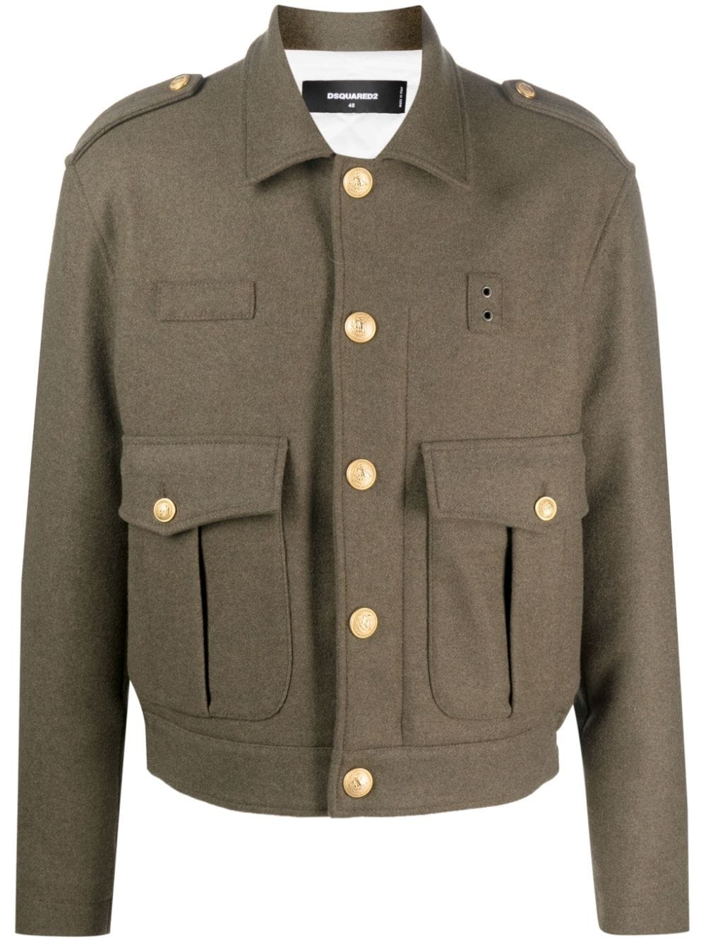 Dsquared2 wool-blend military jacket - Green von Dsquared2