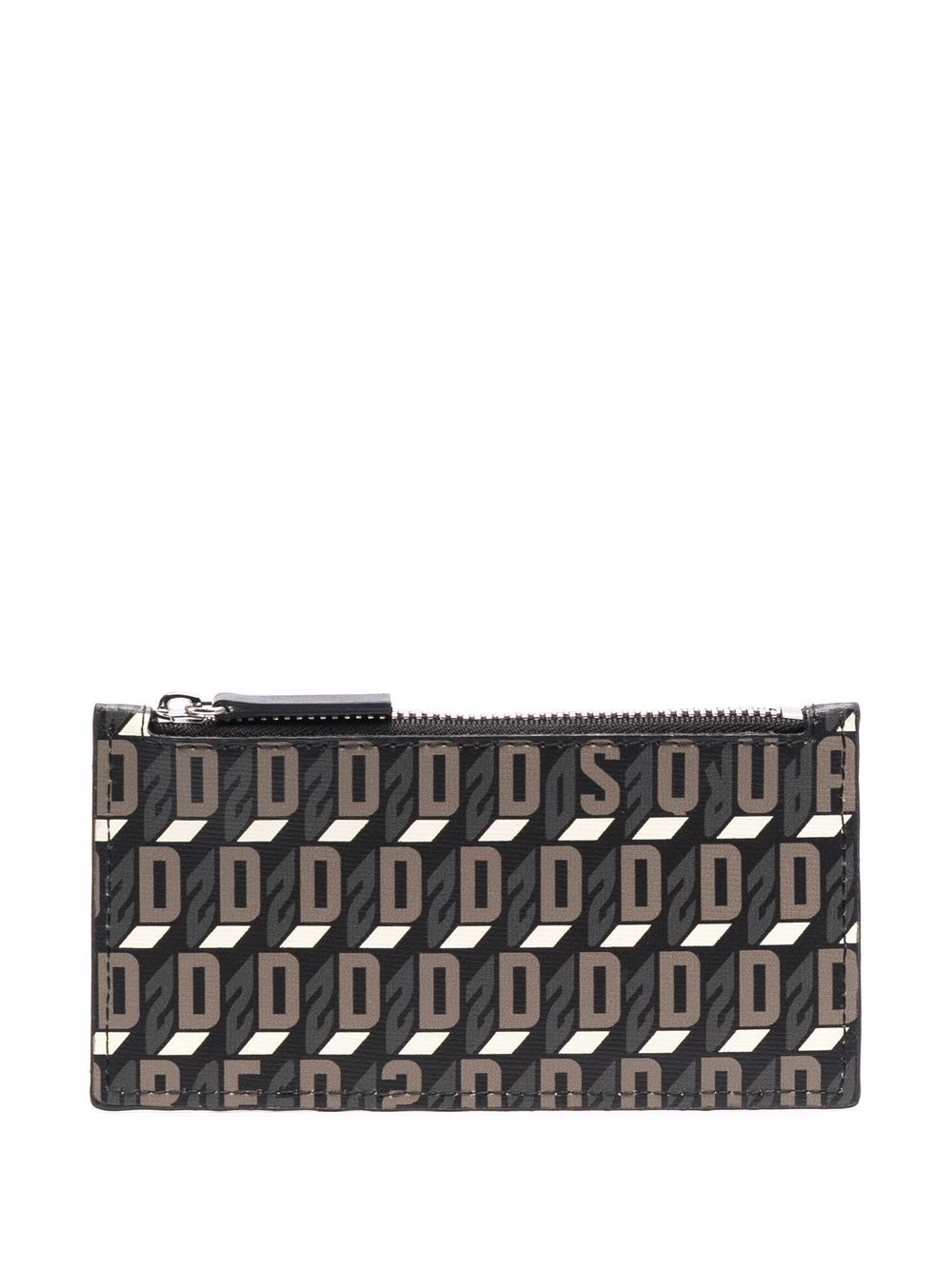 Dsquared2 monogram-print zipped wallet - Black von Dsquared2