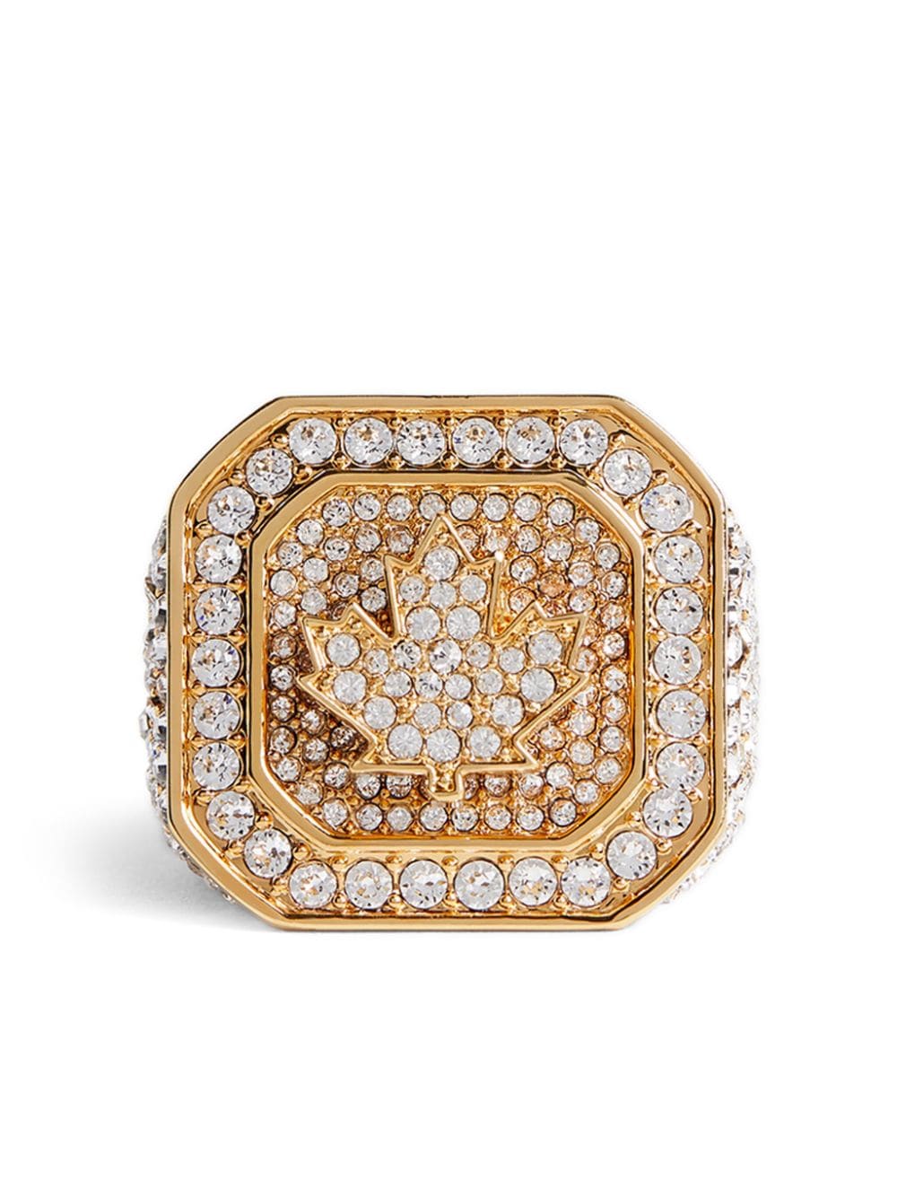 Dsquared2 oversize crystal-embellished ring - Gold von Dsquared2