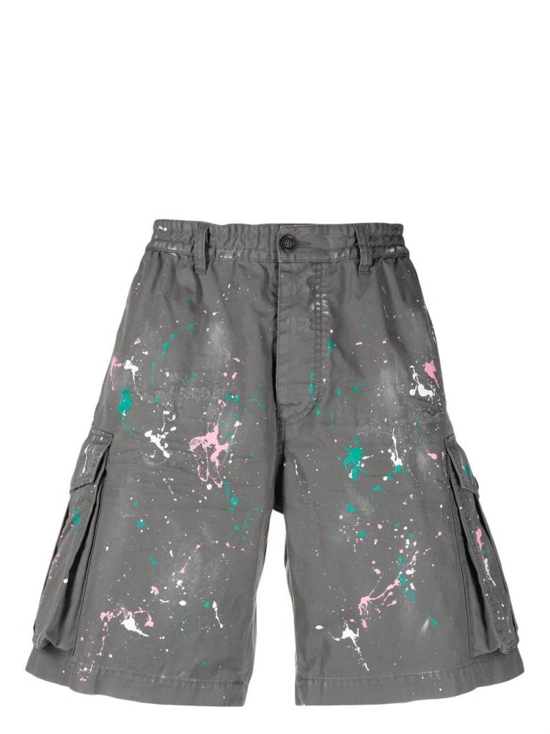 Dsquared2 paint splatter cargo shorts - Grey von Dsquared2