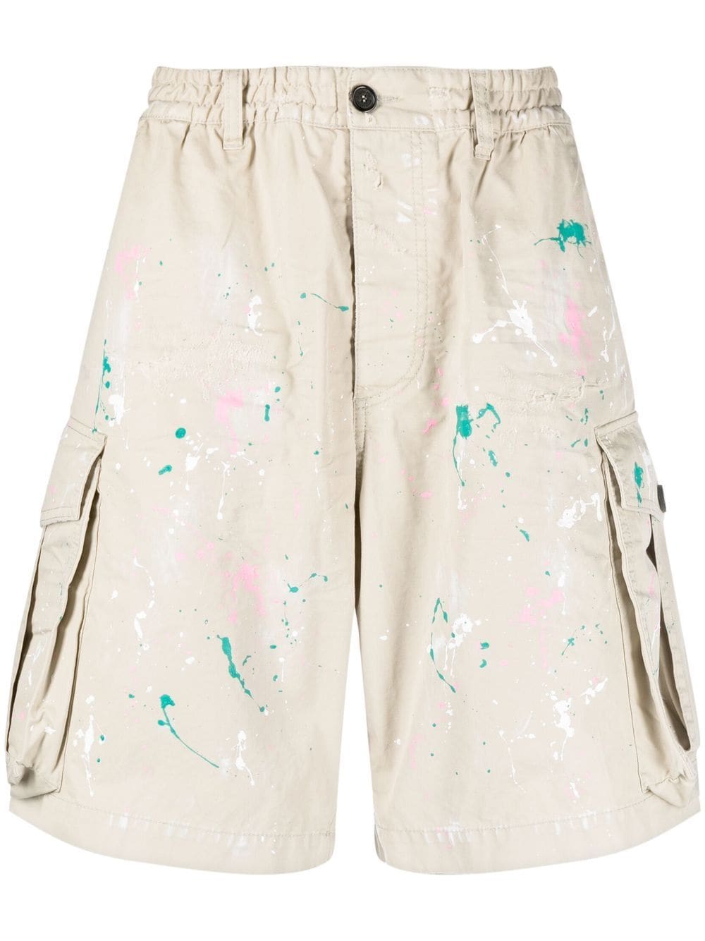 Dsquared2 paint splatter cargo shorts - Neutrals von Dsquared2