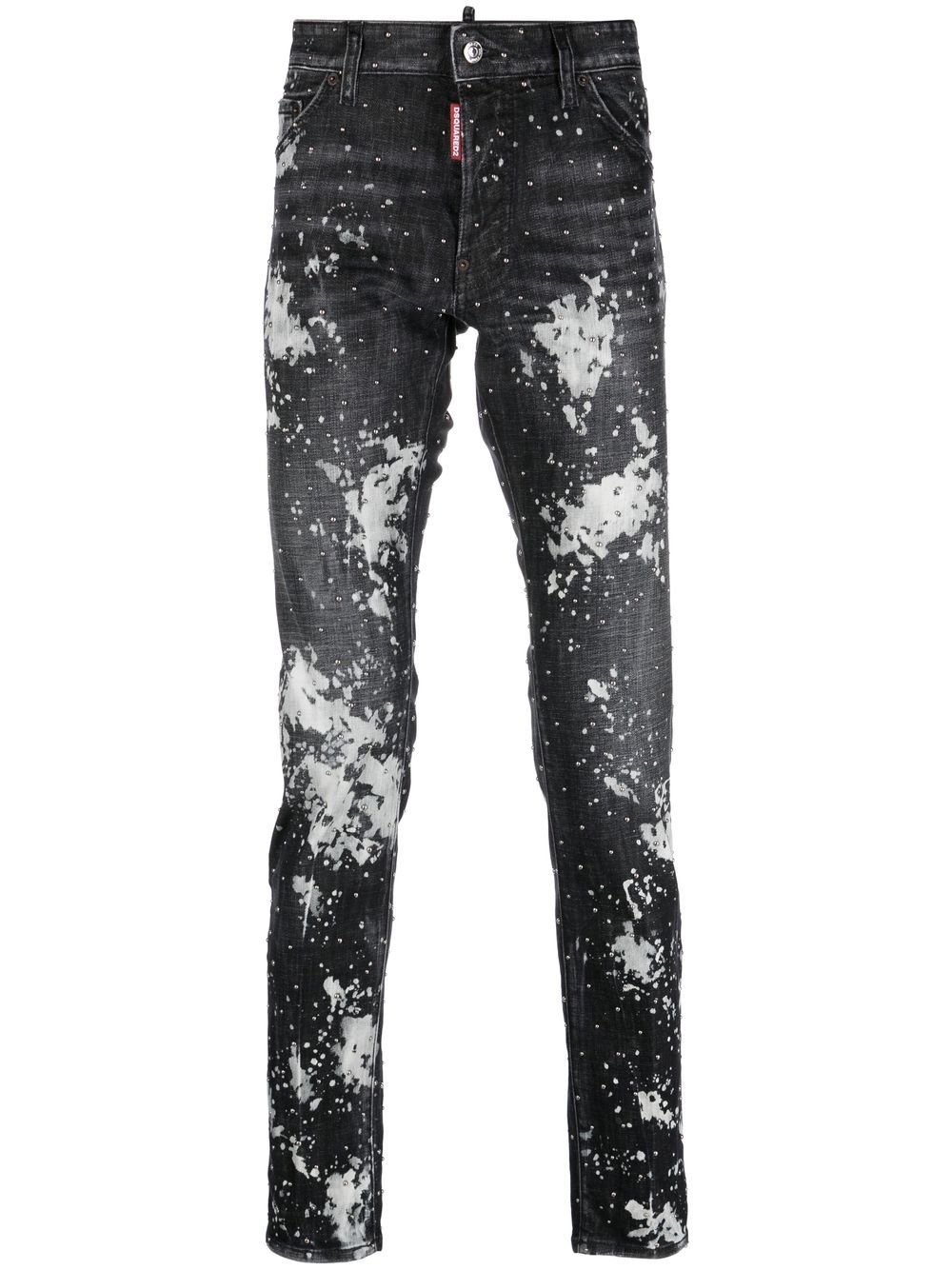 Dsquared2 paint-splatter jeans - Black von Dsquared2