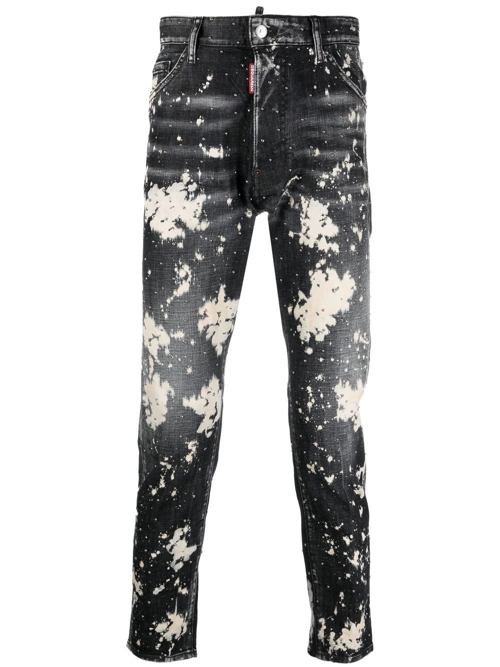 Dsquared2 paint splatter-print denim jeans - Black von Dsquared2