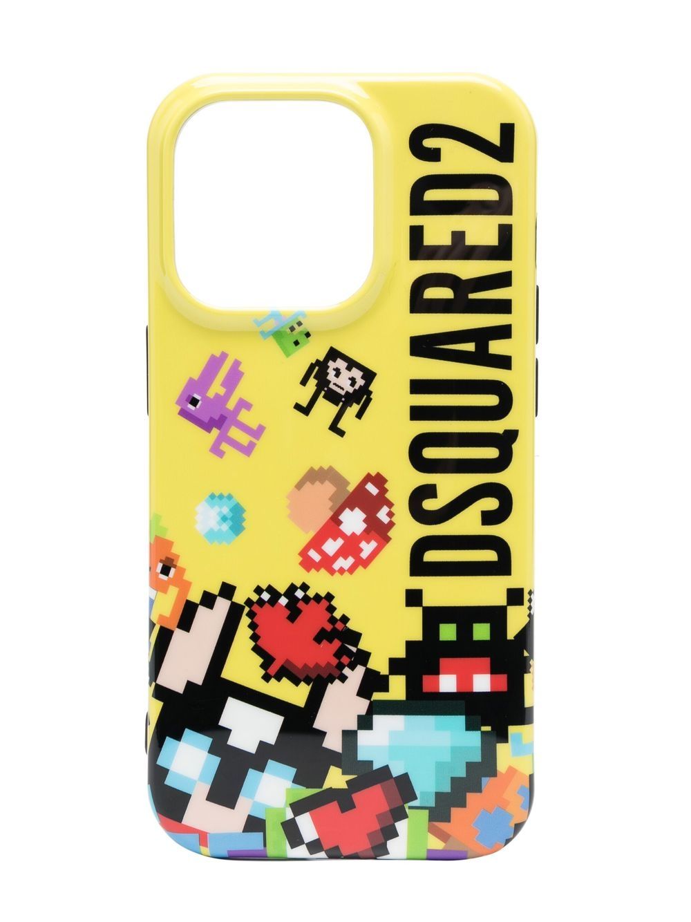 Dsquared2 pixelated-print iPhone 14 case - Yellow von Dsquared2