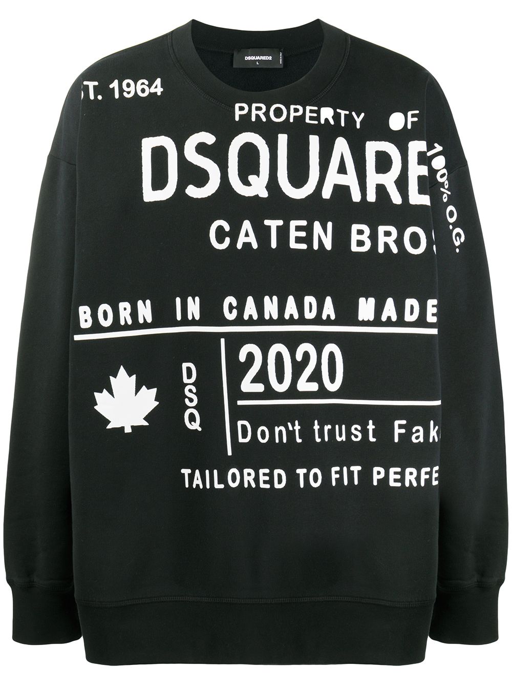 Dsquared2 printed sweatshirt - Black von Dsquared2