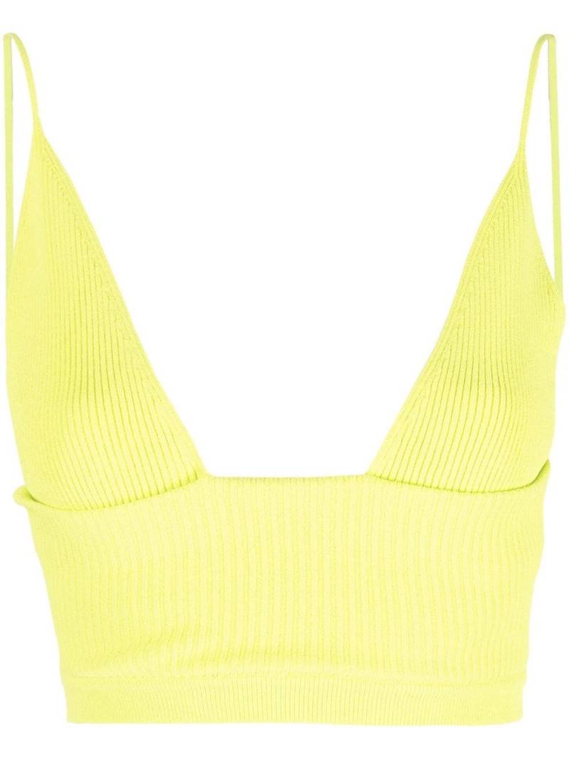 Dsquared2 ribbed-knit bralette top - Green von Dsquared2