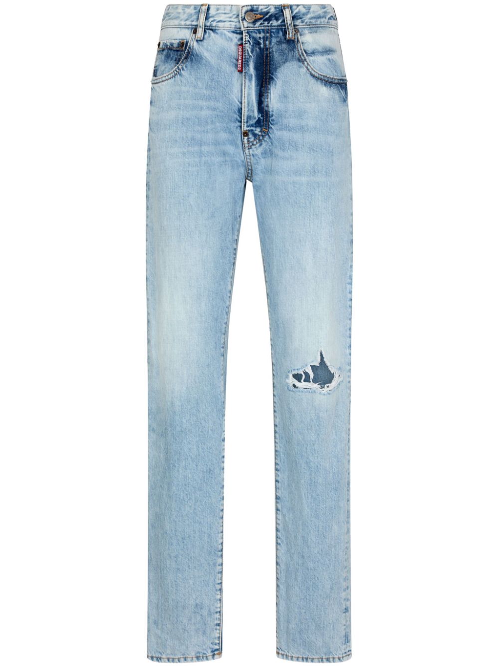 Dsquared2 ripped-detail slim-cut jeans - Blue von Dsquared2