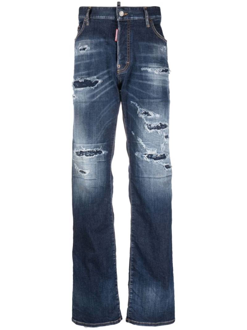 Dsquared2 ripped faded straight-leg jeans - Blue von Dsquared2