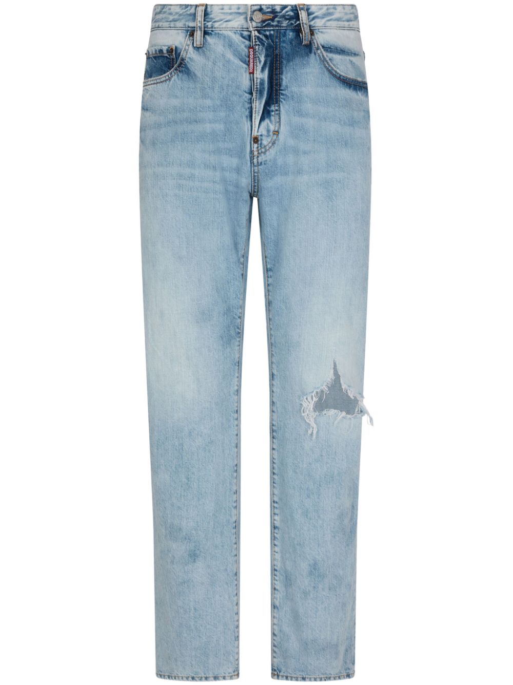 Dsquared2 ripped straight-leg jeans - Blue von Dsquared2