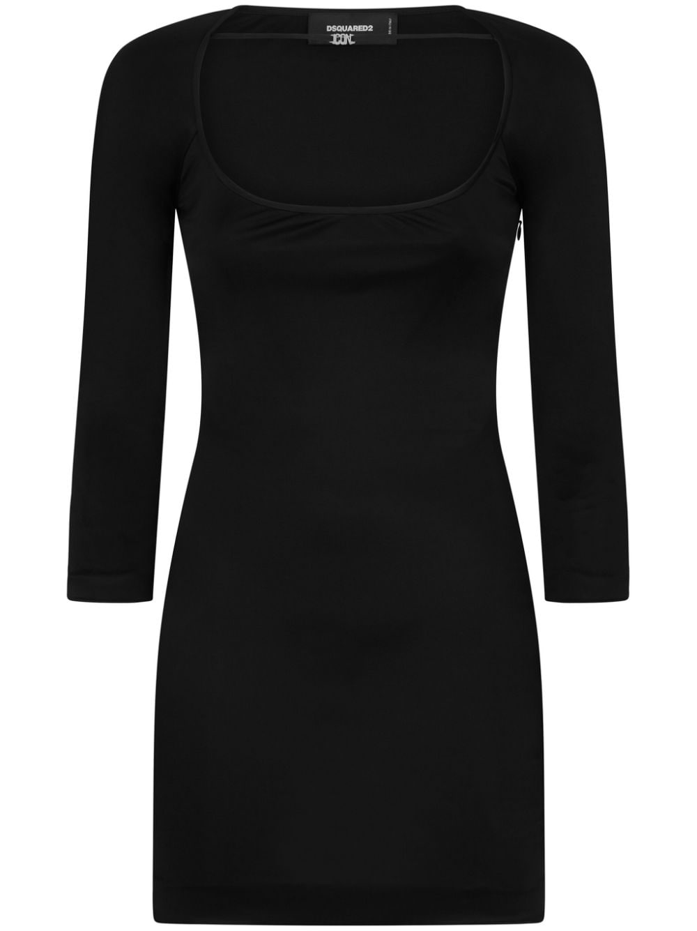 Dsquared2 round-neck stretch-design minidress - Black von Dsquared2