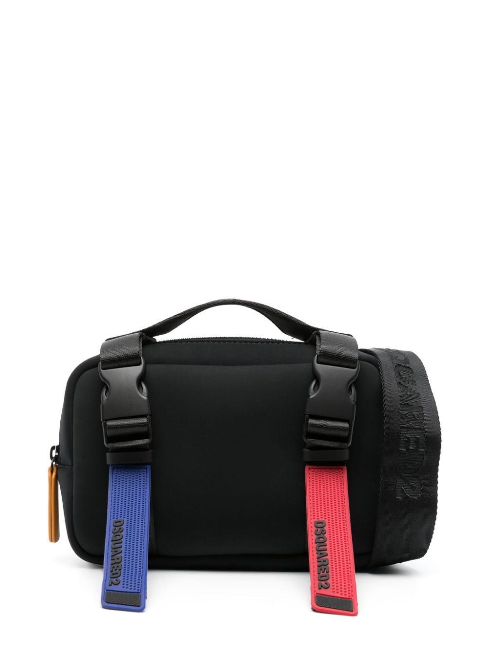 Dsquared2 rubberised-logo strap belt bag - Black von Dsquared2