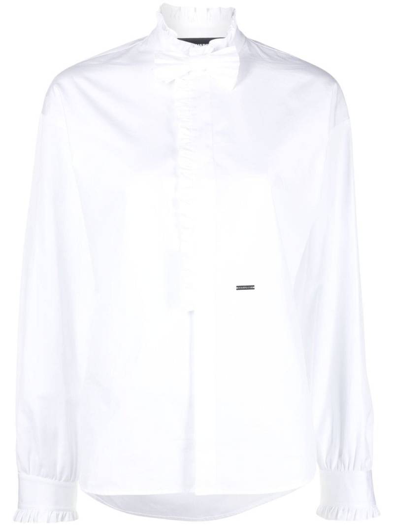 Dsquared2 ruffled bow-detail shirt - White von Dsquared2