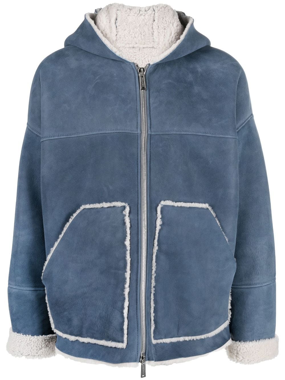 Dsquared2 shearling-lined hooded jacket - Blue von Dsquared2