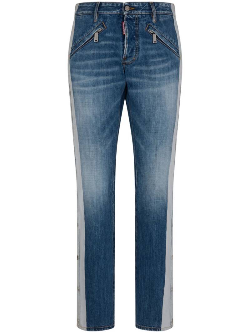 Dsquared2 side-stripe straight-leg jeans - Blue von Dsquared2