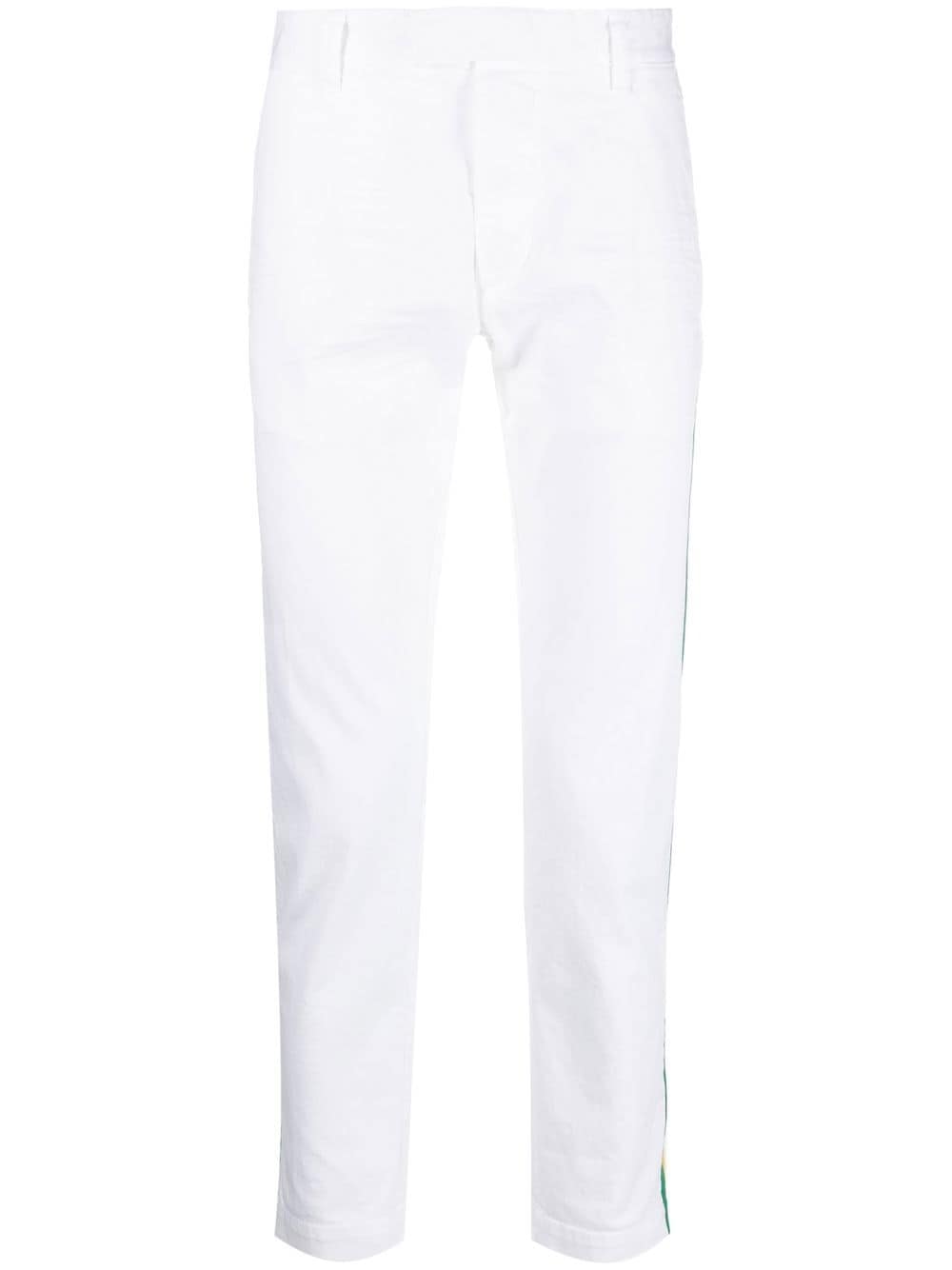 Dsquared2 side-stripe straight-leg trousers - White von Dsquared2