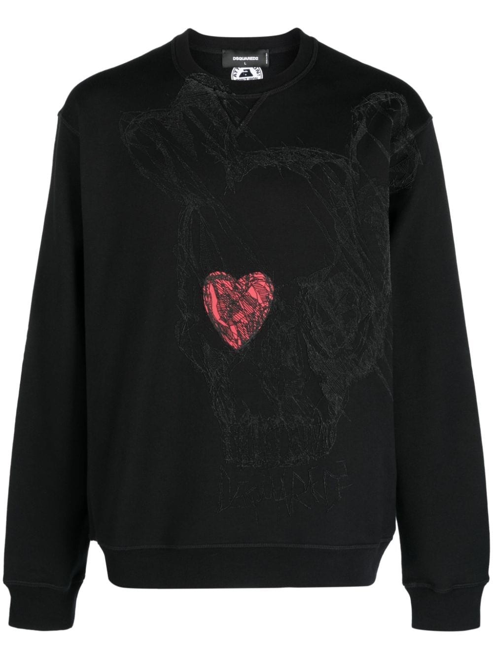 Dsquared2 skull-print cotton sweatshirt - Black von Dsquared2